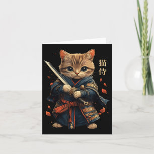 Cat Warrior Japanisch Samurai Cat Tattoo Kawaii Ni Karte
