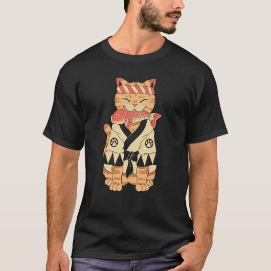 Cat Warrior Meowster T-Shirt (Vorderseite)