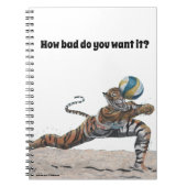 Cat Warrior Playing Volleyball SpiralNotebook Notizblock (Vorderseite)