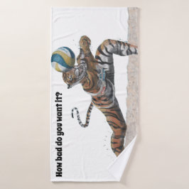 Cat Warrior Spielen Volleyball Badezimmer Handtüch Badhandtuch Set