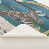 Cat Warrior Volleyball Fantasy Art Sherpa Blanket Sherpadecke (3/4)