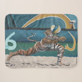 Cat Warrior Volleyball Fantasy Art Sherpa Blanket Sherpadecke