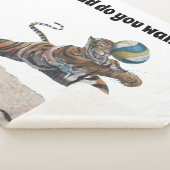 Cat Warrior Volleyball Fantasy Sherpa Blanket Sherpadecke (3/4)