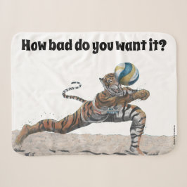 Cat Warrior Volleyball Fantasy Sherpa Blanket Sherpadecke