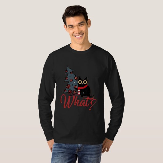 Cat Was Spaß Weihnachtsweihnachtsmann Horror Verdä T-Shirt (Vorne ganz)