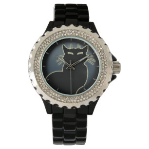 Cat Watch Black Cat Wrist Watch Cat Lover Jewery Armbanduhr
