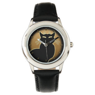 Cat Watch Black Cat Wrist Watch Cat Lover Jewery Armbanduhr