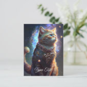 Cat Watcher. Postkarte (Stehend Vorderseite)