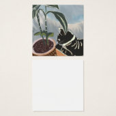 Cat Watching House Pflanze Card (Vorne & Hinten)