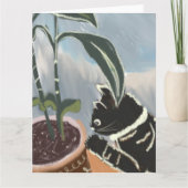 Cat Watching House-Pflanze Karte (Vorderseite)