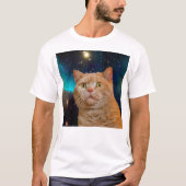Cat watching the space T-Shirt (Vorderseite)