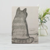 Cat Watching über uns Dankeskarte (Stehend Vorderseite)