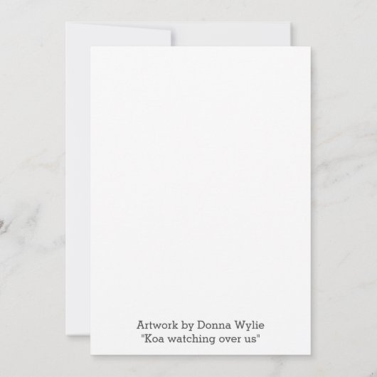 Cat Watching über uns Dankeskarte (Rückseite)