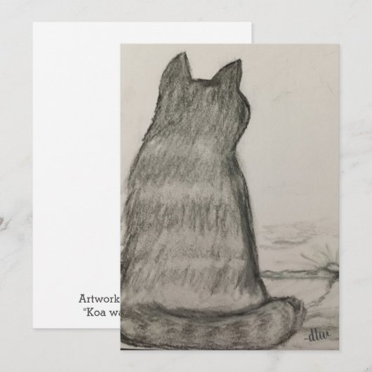 Cat Watching über uns Dankeskarte (Vorne/Hinten)