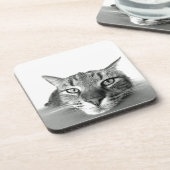 Cat Watching Untersetzer (Linke Seite)