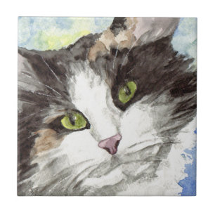 Cat Watercolor Fliese