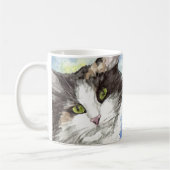 Cat Watercolor Kaffeetasse (Links)