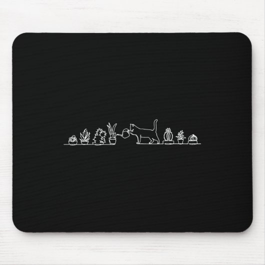 Cat Watering-Pflanze Mousepad (Vorne)