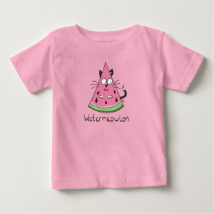 Cat Watermelon Kids Funny Niedlich Baby T-shirt