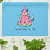 Cat Watermelon Niedlich Kid's Geschirrtuch (Gefaltet)