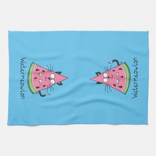 Cat Watermelon Niedlich Kid's Geschirrtuch (Horizontal)
