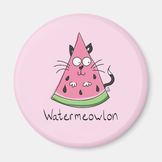 Cat Watermelon Niedlich Kid's Magnet (Vorne)
