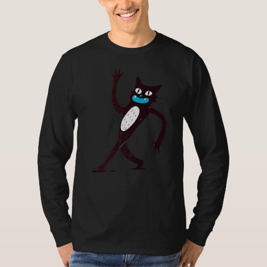 Cat Waving T-Shirt (Vorderseite)