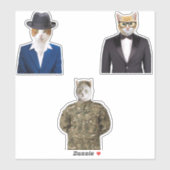 Cat Wear Anzug Aufkleber (Blatt)