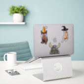 Cat Wear Hat Aufkleber (Laptop auf Schreibtisch)