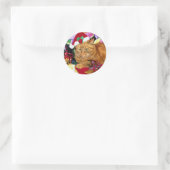 Cat Wear Santa Claus Hat - Aufkleber (Tasche)