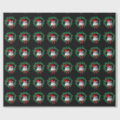 Cat Wear Weihnachtsmannmütze Niedliches Weihnachts Geschenkpapier (Flach)