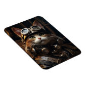 Cat Wearing Aviator Sonnenbrille Magnet (Rechte Seite)