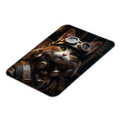 Cat Wearing Aviator Sonnenbrille Magnet (Linke Seite)