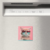 Cat Wearing Aviator Sonnenbrille Magnet (In Situ (Geschirrspüler))