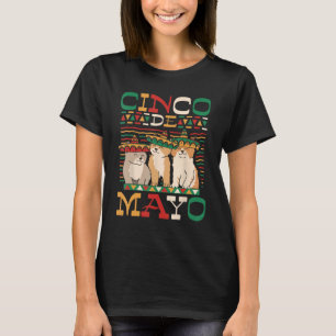 Cat Wearing Cinco De Mayo Hats 5 De Mayo Mexican F T-Shirt