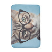 Cat Wearing Glasses Badematte (Vorderseite Vertikal)
