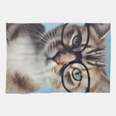 Cat Wearing Glasses Geschirrtuch (Horizontal)
