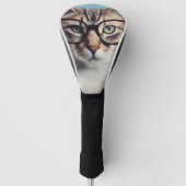 Cat Wearing Glasses Golf Headcover (Vorderseite)