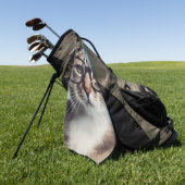 Cat Wearing Glasses Golfhandtuch (Gras)