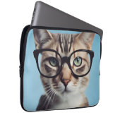Cat Wearing Glasses Laptopschutzhülle (Vorne Rechts)