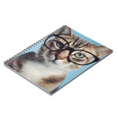 Cat Wearing Glasses Notizblock (Linke Seite)