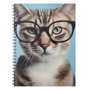 Cat Wearing Glasses Notizblock