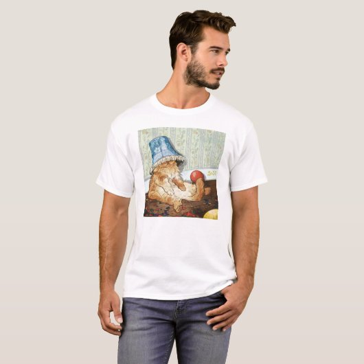 Cat Wearing Lamp Hat 2023 Trending Viral Things T-Shirt (Vorne ganz)