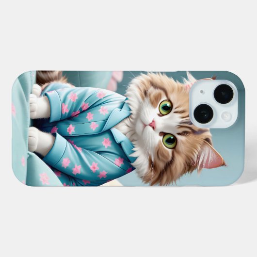 Cat Wearing Pajamas Case-Mate iPhone Hülle (Rückseite (Horizontal))