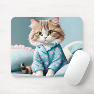 Cat Wearing Pajamas Mousepad