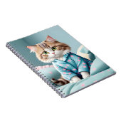 Cat Wearing Pajamas Notizblock (Rechte Seite)