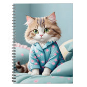Cat Wearing Pajamas Notizblock (Vorderseite)