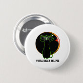 Cat Wearing Solar Eclipse Brille Gesamtsolarekel Button (Vorne & Hinten)