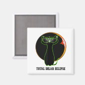 Cat Wearing Solar Eclipse Brille Gesamtsolarekel Magnet (Vorderseite/Rückseite)