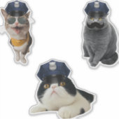 Cat Wearing-Sonnenbrille Aufkleber (Vorderseite)